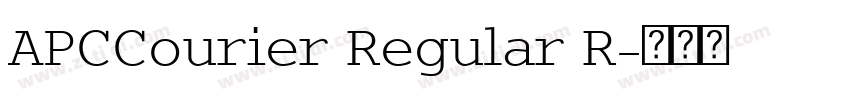 APCCourier Regular R字体转换
